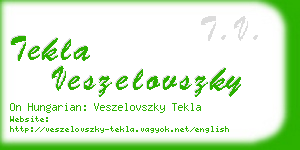 tekla veszelovszky business card